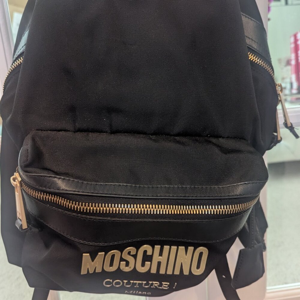 Moschino Logo Backpack Black- Unisex
